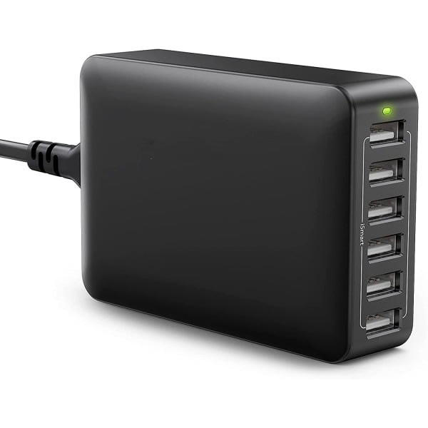 USB-laturi, 6 porttia 60 W USB-latausasema