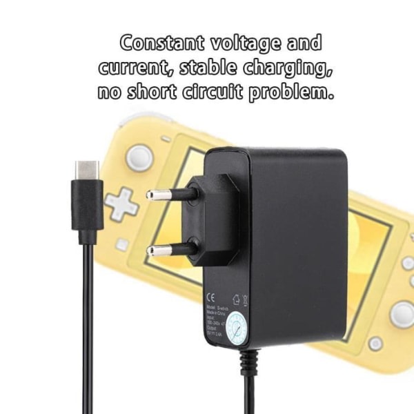 Fdit for Nintendo Switch Laturi Nintendo Switch AC Adapterille DC 5V/2.4A 50/60Hz laturi (EU 100-240V)