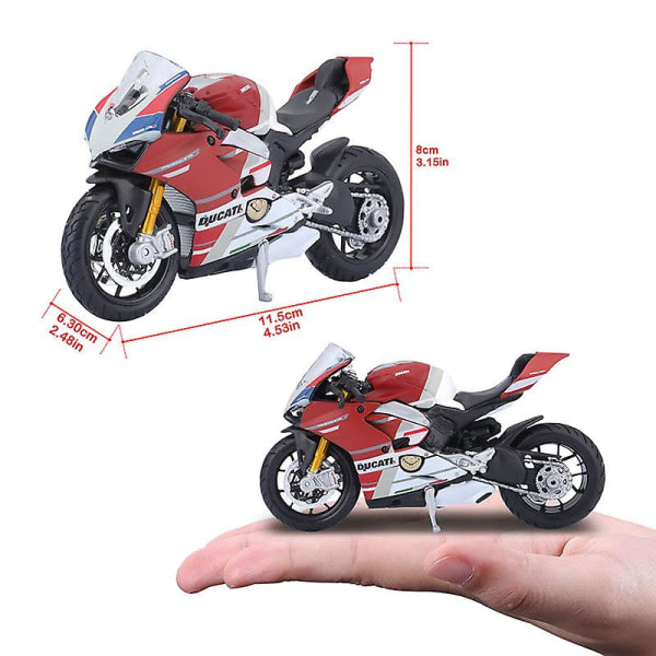 Ducati Panigale V4S motorcykelmodell leksaksbil simulering legerade motorcykel ornament CDQ