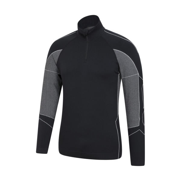 Mountain Warehouse Herr Quiver II Sömlös Baslager Topp XS-S Svart XS-S zdq