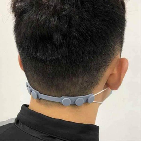 CDQ Spännefri öronbältesförlängare, anti-åtdragningsmaske 4 stk Hvit grå blå rosa
