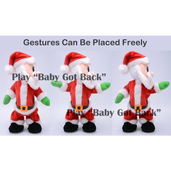 Twerking Santa Claus - Vriden höft, sång og dans - Rolig elektrisk plyschleksak for barn, kvinder