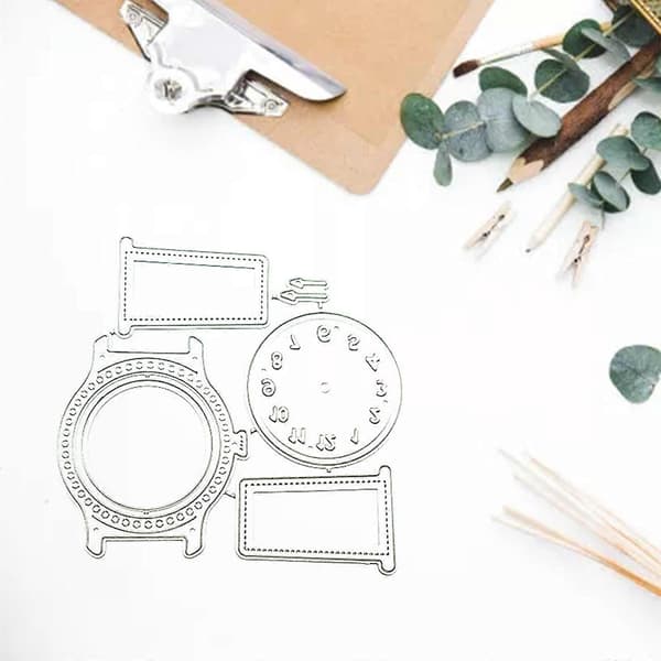Utskurna klockor Stansar i kolstål Präglingsstansar för DIY Scrapbooking_tfrf