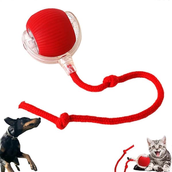 Interaktive kattlegetøj rullende bold grå_tfrf