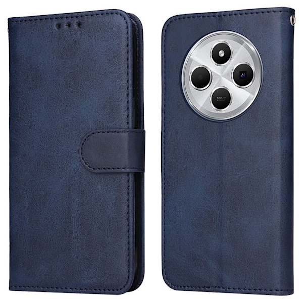 SKALO Xiaomi Redmi 14C PU-Lær Lommebokdeksel - Flere farger Blue Blå