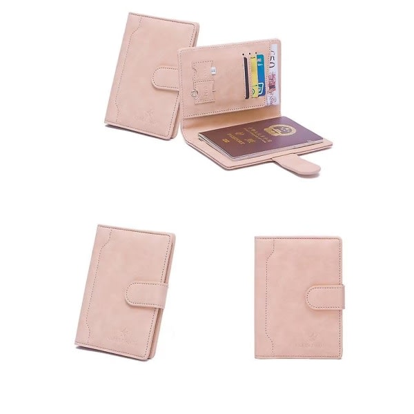 Plånbok med passkortshållare, rosa null ingen