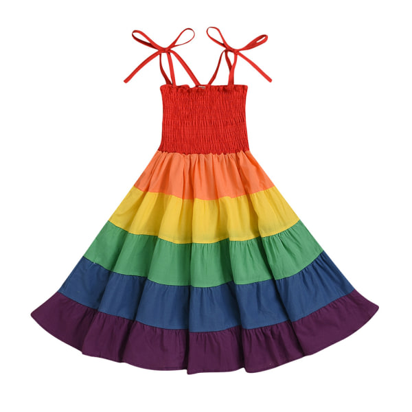 CDQ Princess Dress, Småbarn Baby Girls Rainbow Dress Princess