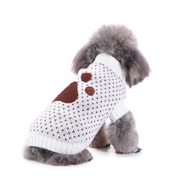 Hundetrøje til jul med poteprintmønster: Til store hunde