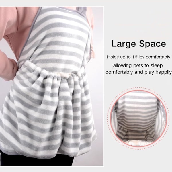 Frettsele - Fleece Bärsele för Små Djur Mjuk Andningsbar Handsfree Axel Fram Bröst Förkläde Bonding Pouch Accompany Carrier för Små D