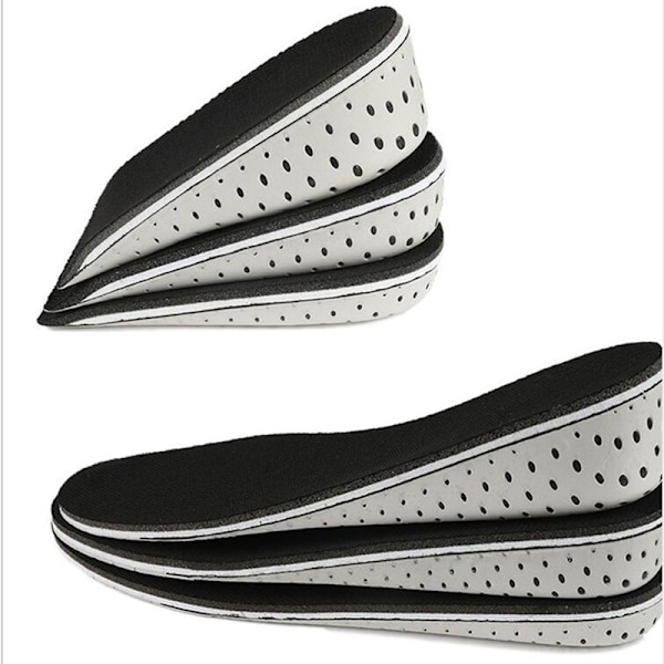 Memory foam innersåle for å øke hælhøyden - for menn og kvinner (1 par), 2 cm høyde