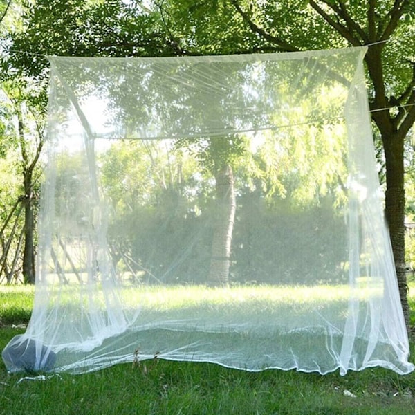 Campingnet Hvidt mesh Bærbart firkantet foldbart myggenet Myggenet Letvægts udendørs campingtelt Sove Sommer Hvid 3 White 3 220x200x200cm