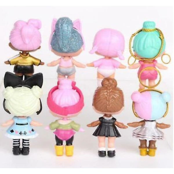 Ny 6-8 stk. LOL Dukke LOL Surprise Ball LIL Sisters Pet Toys Pige Gave Sæt (8stk)