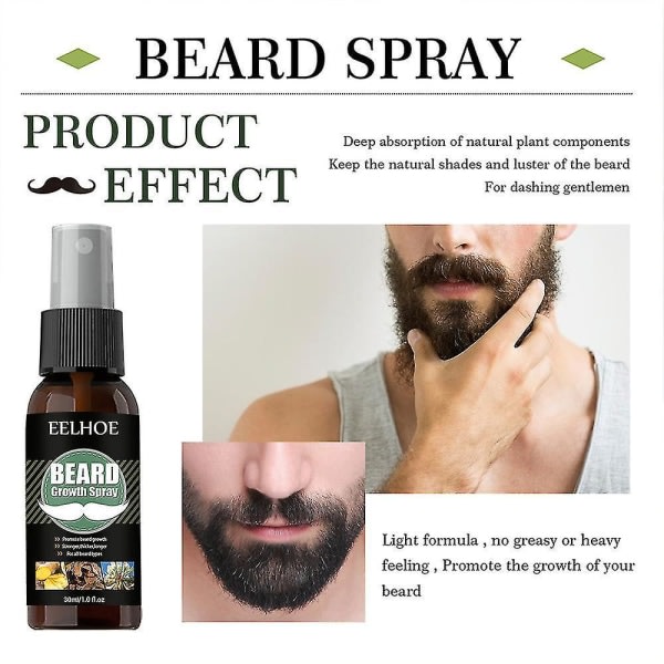 30ml Men Natural Plant Beard Growth Spray
