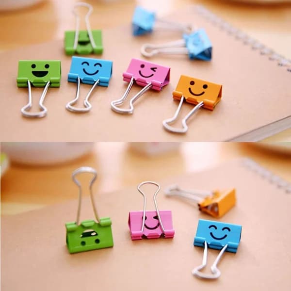 19 mm Mini Gem Clips Smiley Sekavärit, 40 kpl_tfrf