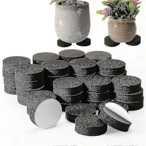Itsekiinnittyvät EVA-ruukunjalat ulkoruukuille, terassille, musta, 50 kpl, 50 mm 100PCS