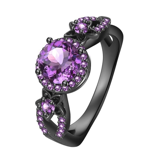 Lila Zircon Cherry Blossom Ring Lilla