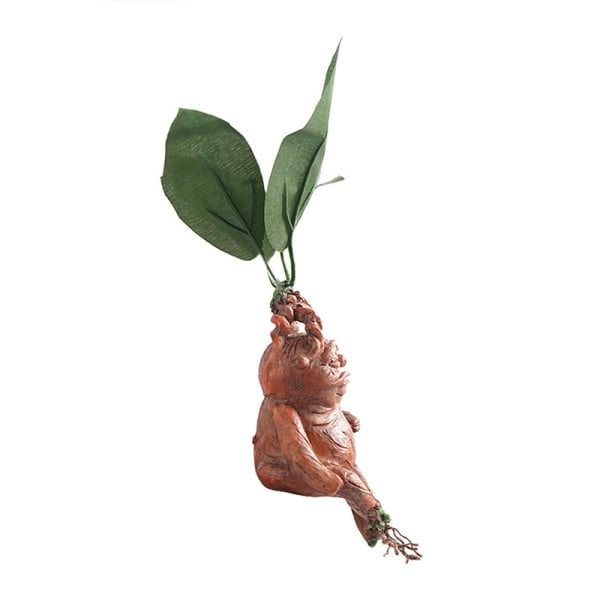 Mandrake græs harpiks staty landskab ornament kunst figur cra brun 1 stk