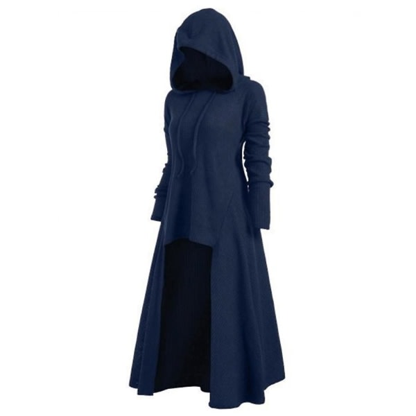 Archer Cosplay Medieval Carnival Kostymer Vintage Oversize hettegenser Fest Vestido Huvklänning För Dam Black XL