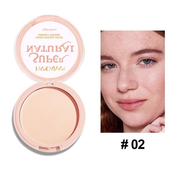 Naturliga färger Face Loose Powder Makeup Oljekontroll Varaktig Wate 02# one size