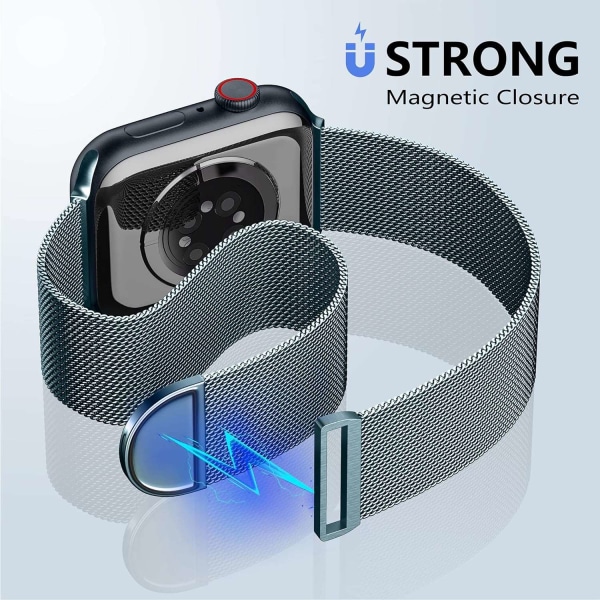 Metallband kompatibelt med Apple Watch -band 40 mm 38 mm 41 mm Ljusblått-WELLNGS Light Blue 38/40/41mm Light Blue