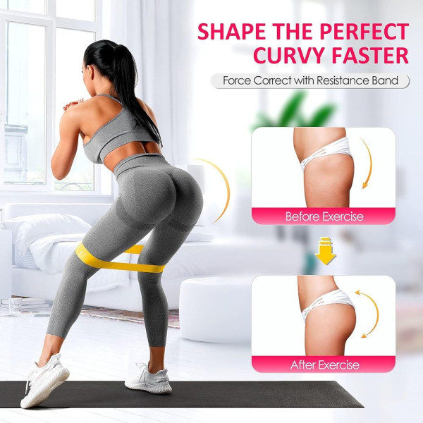 5 modstandsbånd - modstandsbånd, fitness, træningsbånd,