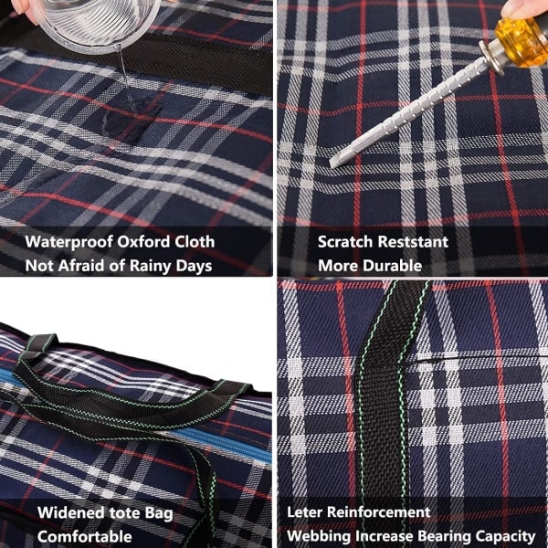 Extra stora förvaringsväskor, Tote Moving Bagage Bag 118L (2-pack)