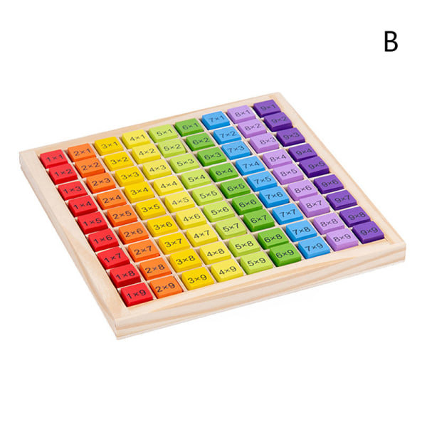 Nio multiplikationstabell for børns tidlig uddannelse puslespil Multicolor B