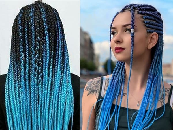 Jumbo Ombre -letti / Lisäkeletti - 60 cm Blå blue