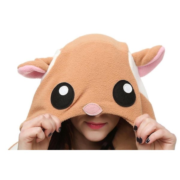 Dyr Voksen Kigurumi Flygende Ekorn Onesies Fest Halloween Mus Pyjamas Cosplay Chipmuck Kostymer Soveklær Jumpsuit - Perfekt L L