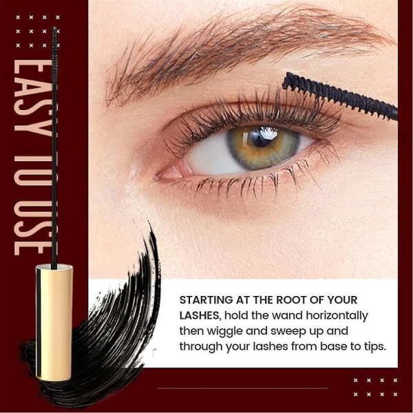 (musta) Illusion Tightening Mascara Luonnollinen Vedenkestävä Pitkäkestoinen Mascara Paksu Kihartava Mascara Kevyt Ja Paksu Anti-Smeta Mascara