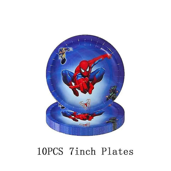 Spiderman-tema Festdekoration Tillbehör Servis Mugg Tallrik Servetter Spiderman Ballon Glad Fest Deko För Barn Pojkar Säker Och Hög Kvalitet