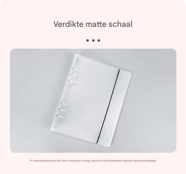 A5 Budget Binder Sheets - Frosted Transparent Binder Folder - French Budget Planner - 6-Hole O-Ring Clip Binding