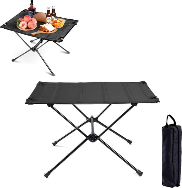 Vikbart Campingbord - Fällbord - Campingbord Vikbart - Med Förvaringsväska - 60 x 40 x 40 Cm - Fällbord - Fällbord ...
