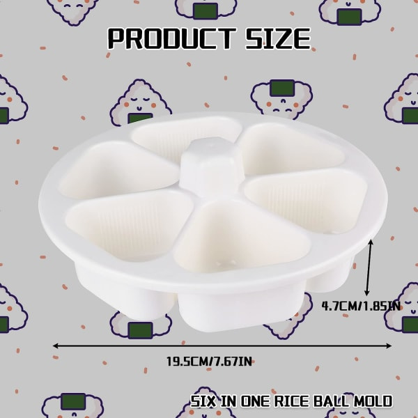 CDQ Sushi Maker Onigiri Form Bento Form Sushi Maker för restauranger, hem, kontor, camping (vit)