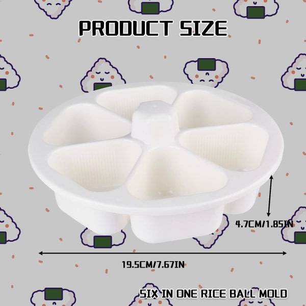 CDQ Sushi Maker Onigiri Form Bento Form Sushi Maker for Restauranter, Hjem, Kontor, Camping (Hvit)