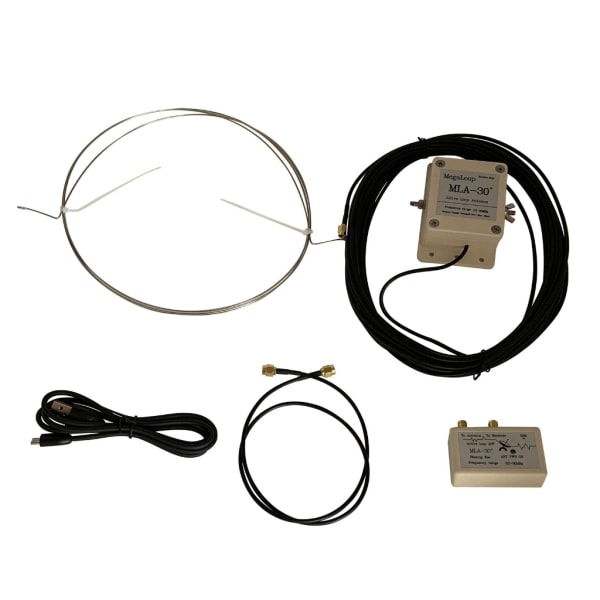 MLA-30+ Plus 0,5-30MHz Medium Kortbølge Antenne Udendørs Tag - Aktiv Modtagningsspoleantenne 500kHz-30MHz Kit - Lavt Støj