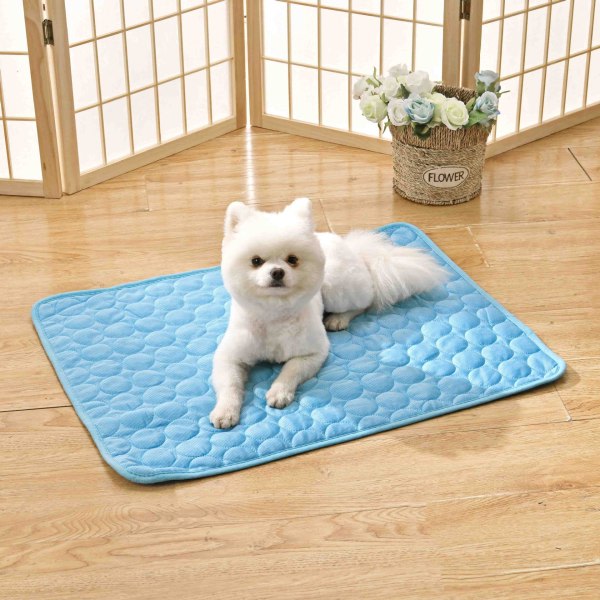 Sommer kennelmåtte Hundemåtte Pet Ice Silk Mat Kat Kølemåtte（S 40*50CM) CDQ