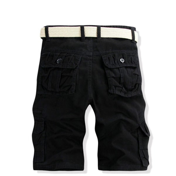 Mode Man Veralls Solida Casual Lyhyet Housut Musta 31 zdq