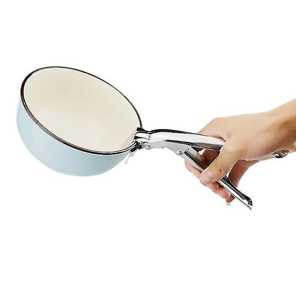 Grillristløfter i rustfrit stål med ergonomisk håndtag til kulgrill og grillbrug, sølv, 20 cm