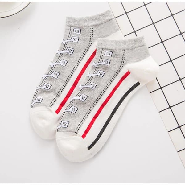 5-pack unisex ankelstrumpor - Flerfärgade, One Size