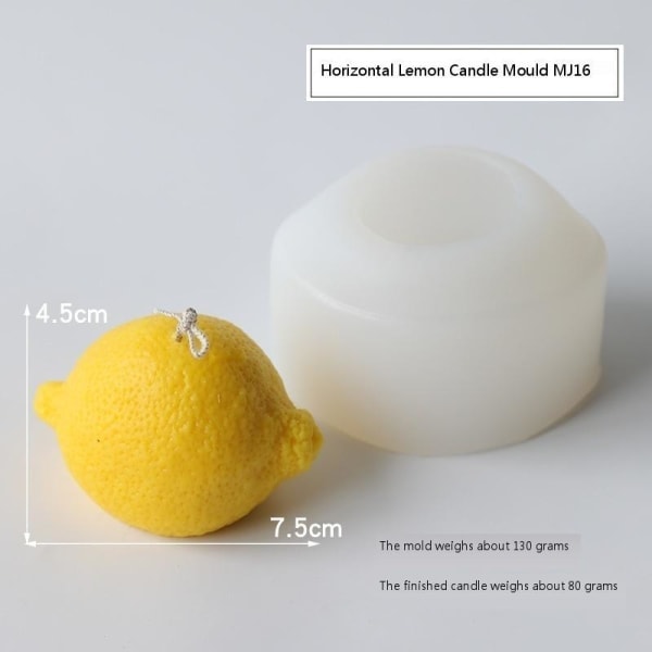 Ljusforme lys stearinlys DIY støbeforme i silikoneform MJ16 Yokoku citron