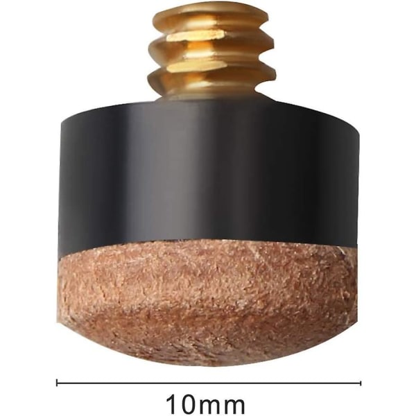 CDQ 10 mm:n ruuvattavat biljardipäät, 20 kpl Pool-biljardipäät, kovat nahkaruuvattavat biljardipäät ja snooker (ruskea)
