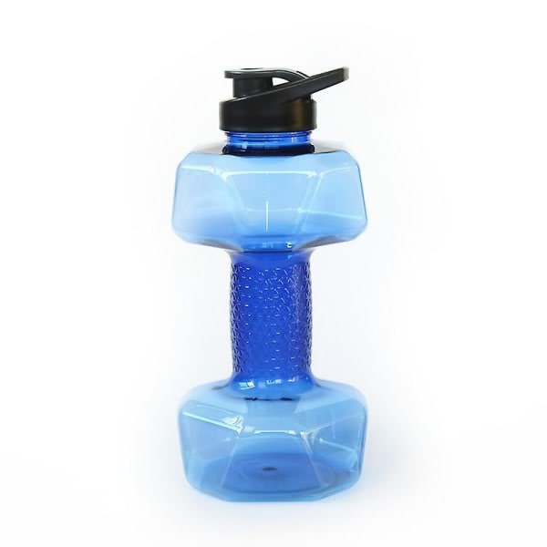 2,2l Hantel Fitness vattenflaska, bärbar vattenkopp kan användas som fitness Blue