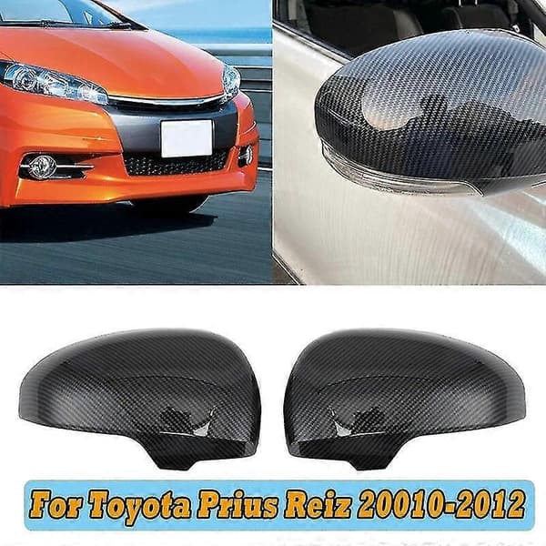 Backspeglar Bilspeglar Sidospegelkåpa Passar TOYOTA Prius Plus 2011-2020 Prius 2009-2012 Mark X 2009-2012 Vit R_tfrf
