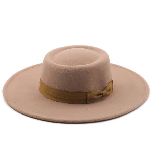 Elegant Dam Bowknot Derby Hatt Bredbrättad Fedora Modehatt