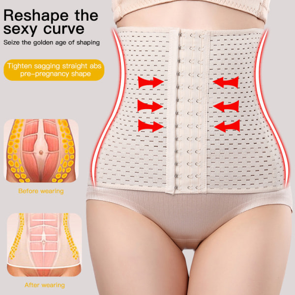 Bukbälte Body Shaping Hollow Andningsbart sportbälte L L