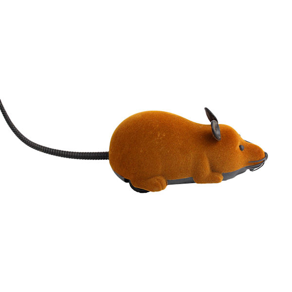 Interactive Electronic Mouse Toy, High-Quality Plastic Flocked Cat Toy For Convenient Control And Teasing Cat (Gray)