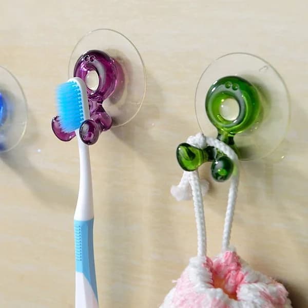 4-pack Sugpropp Tandborsthållare för Barn - för Dusch, Badrum, Kylskåp, Kök, etc._tfrf