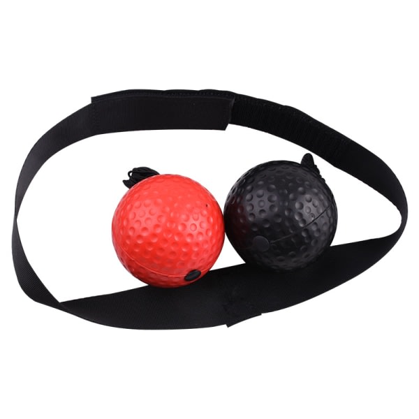 Boxningsreflexboll, 2 olika boxningsbollar med pannband, perfekt för reaktion, Ha röd boll och svart boll