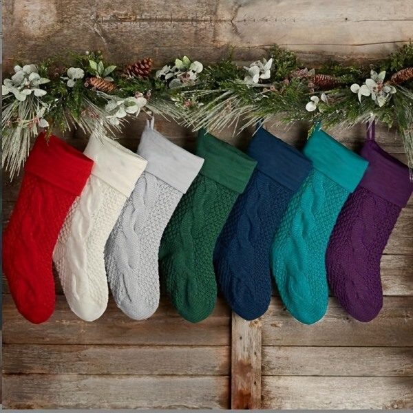 Grossist 18\" rullade blomsterstickmönster julstrumpa hängstrumpor��Varma rekommendationer��